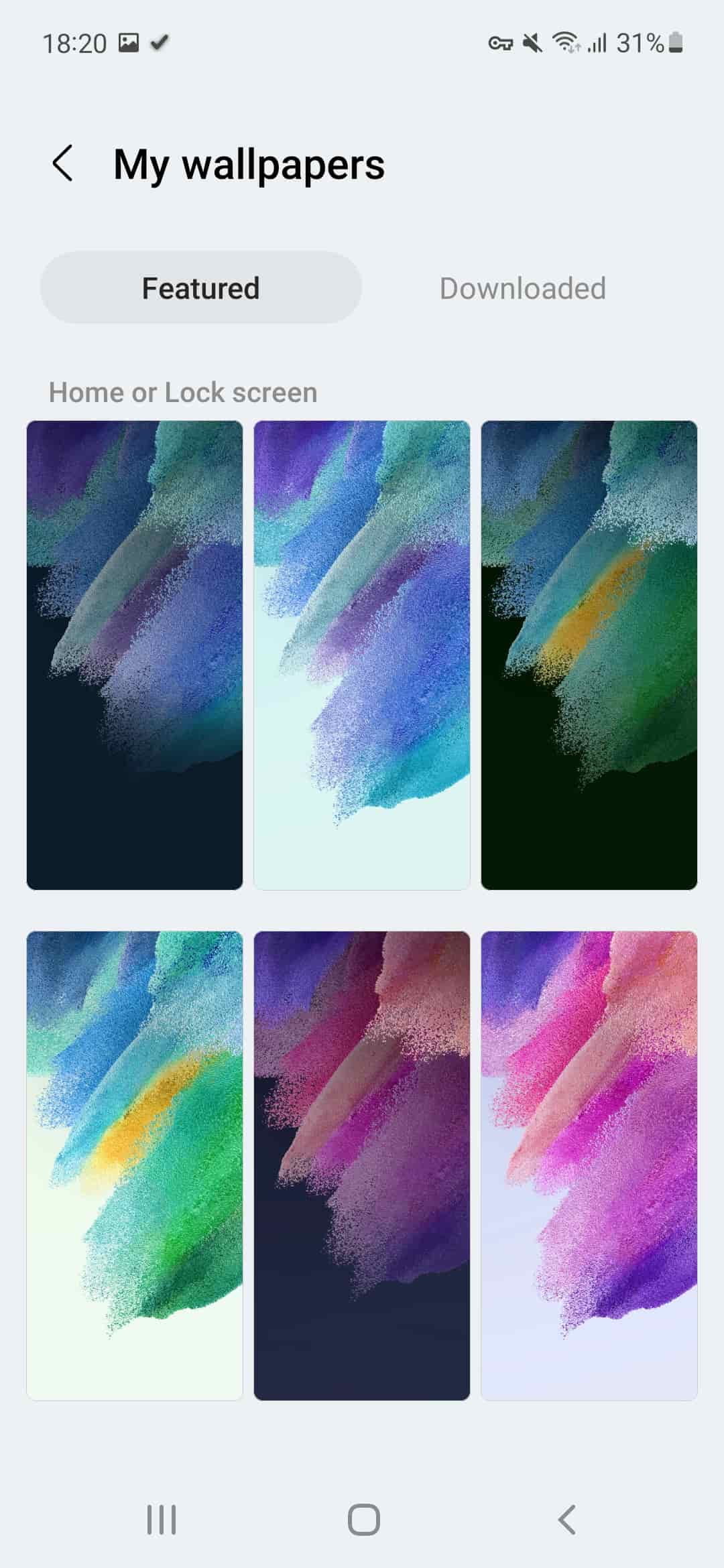 My wallpapers galaxy S21 fe